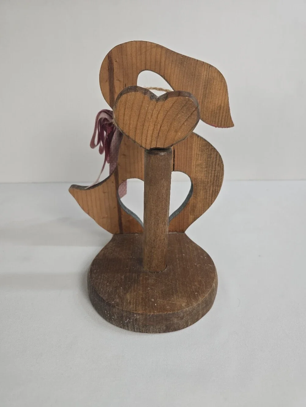 Vintage Wooden Duck Handcrafted Toilet Paper Roll Holder Grandmacore Goose